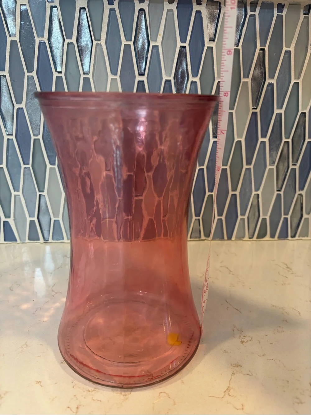 Pink Glass Decorative Vase